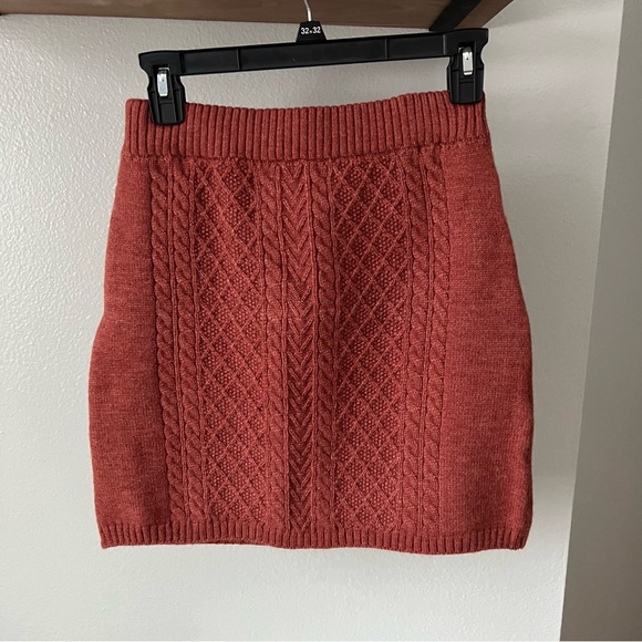 NWT Knit Wool Mini Skirt - Picture 1 of 3